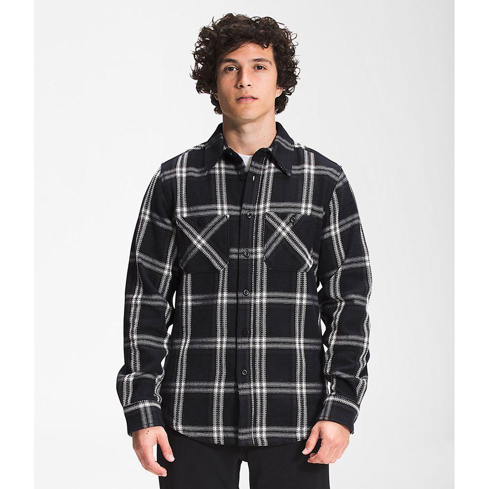 The North Face Valley Twill Flannel Ανδρικα Πουκάμισα - Μαυρα (XKYW80359)